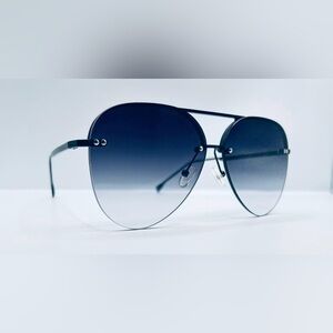 Topfoxx Megan II Black Pilot Half-Rim Sunglasses Frames Only